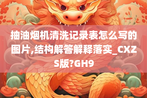 抽油烟机清洗记录表怎么写的图片,结构解答解释落实_CXZS版?GH9