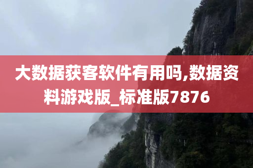 大数据获客软件有用吗,数据资料游戏版_标准版7876