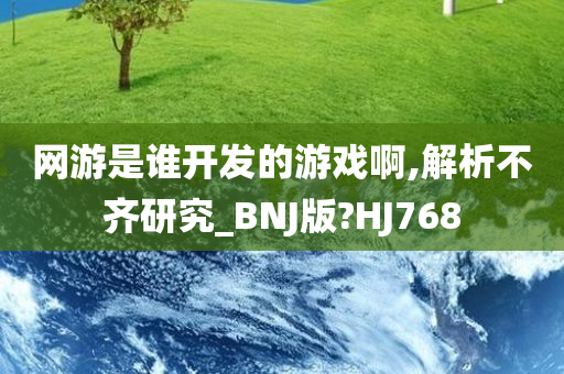 网游是谁开发的游戏啊,解析不齐研究_BNJ版?HJ768