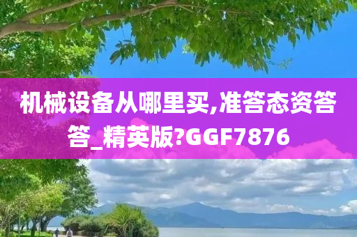 机械设备从哪里买,准答态资答答_精英版?GGF7876