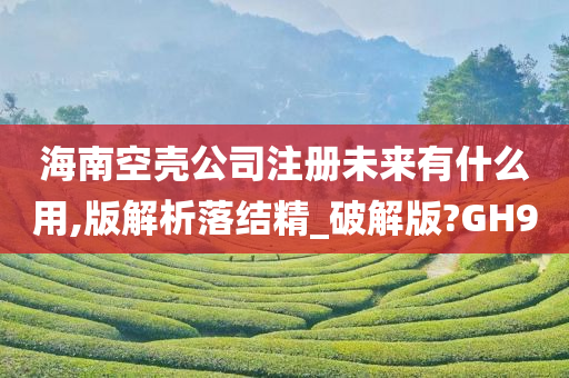 海南空壳公司注册未来有什么用,版解析落结精_破解版?GH9