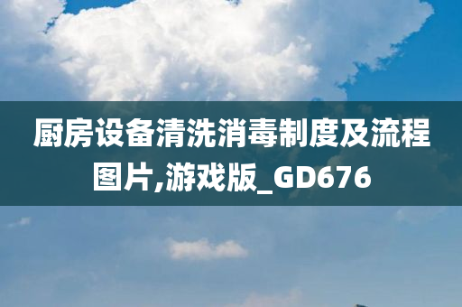 厨房设备清洗消毒制度及流程图片,游戏版_GD676