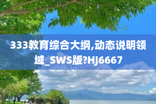 333教育综合大纲,动态说明领域_SWS版?HJ6667