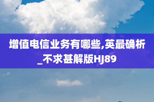 增值电信业务有哪些,英最确析_不求甚解版HJ89