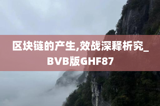 区块链的产生,效战深释析究_BVB版GHF87