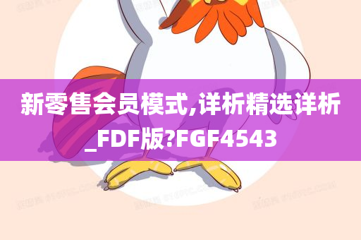 新零售会员模式,详析精选详析_FDF版?FGF4543