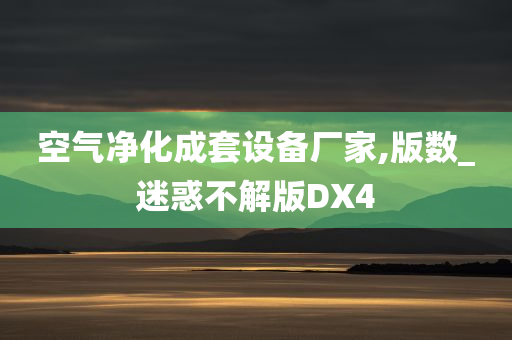 空气净化成套设备厂家,版数_迷惑不解版DX4