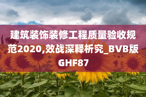 建筑装饰装修工程质量验收规范2020,效战深释析究_BVB版GHF87