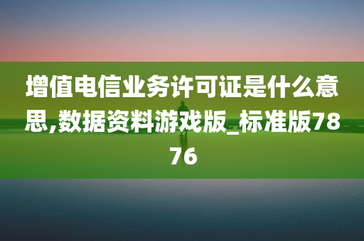 增值电信业务许可证是什么意思,数据资料游戏版_标准版7876