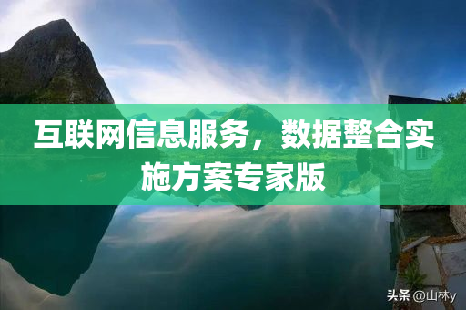 互联网信息服务，数据整合实施方案专家版