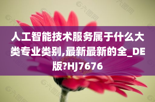 人工智能技术服务属于什么大类专业类别,最新最新的全_DE版?HJ7676