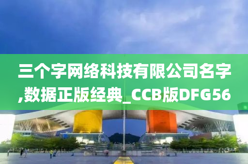 三个字网络科技有限公司名字,数据正版经典_CCB版DFG56