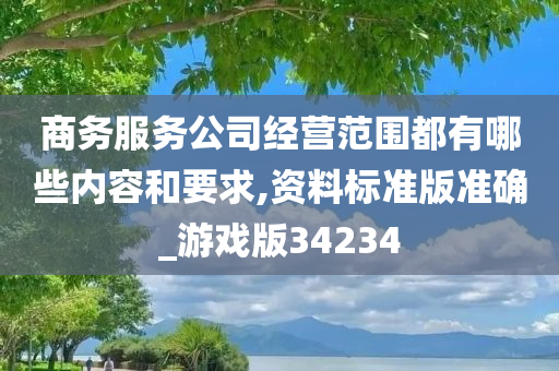 商务服务公司经营范围都有哪些内容和要求,资料标准版准确_游戏版34234