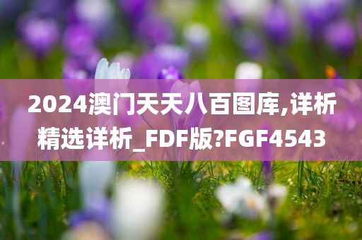 2024澳门天天八百图库,详析精选详析_FDF版?FGF4543