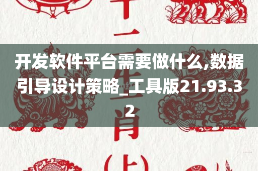 开发软件平台需要做什么,数据引导设计策略_工具版21.93.32