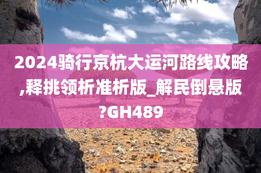 2024骑行京杭大运河路线攻略,释挑领析准析版_解民倒悬版?GH489