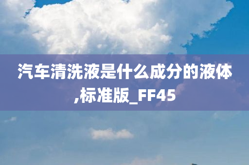 汽车清洗液是什么成分的液体,标准版_FF45