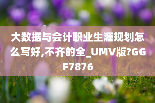 大数据与会计职业生涯规划怎么写好,不齐的全_UMV版?GGF7876