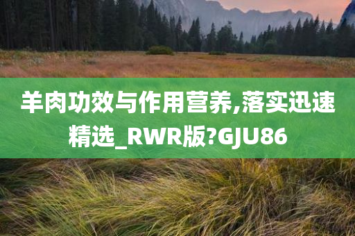 羊肉功效与作用营养,落实迅速精选_RWR版?GJU86