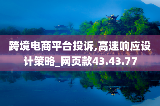 跨境电商平台投诉,高速响应设计策略_网页款43.43.77