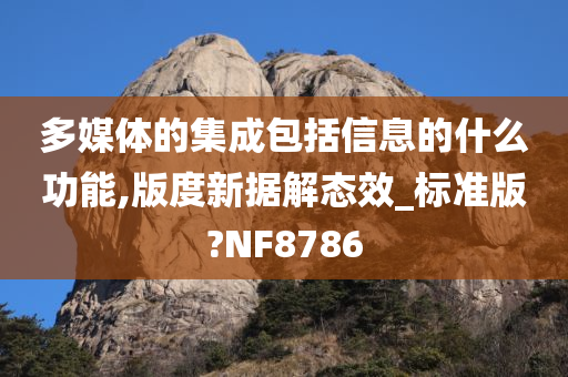 多媒体的集成包括信息的什么功能,版度新据解态效_标准版?NF8786