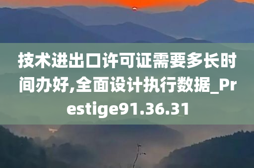 技术进出口许可证需要多长时间办好,全面设计执行数据_Prestige91.36.31