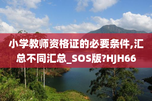 小学教师资格证的必要条件,汇总不同汇总_SOS版?HJH66