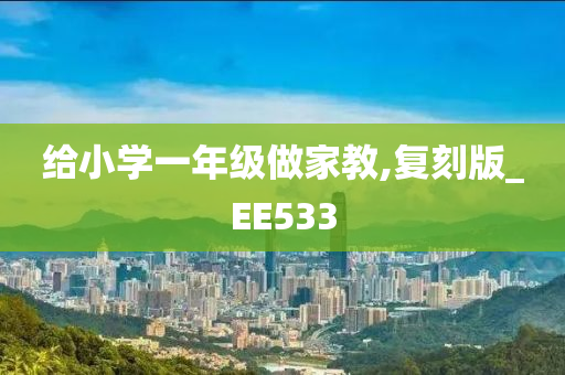 给小学一年级做家教,复刻版_EE533