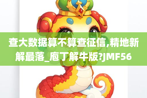 查大数据算不算查征信,精地新解最落_庖丁解牛版?JMF56