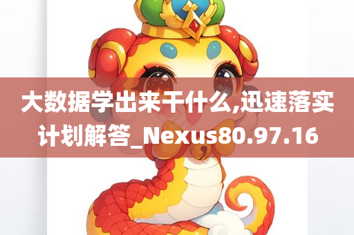 大数据学出来干什么,迅速落实计划解答_Nexus80.97.16