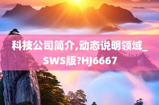 科技公司简介,动态说明领域_SWS版?HJ6667