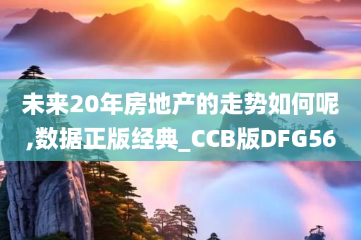 未来20年房地产的走势如何呢,数据正版经典_CCB版DFG56