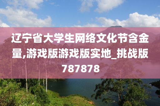 辽宁省大学生网络文化节含金量,游戏版游戏版实地_挑战版787878