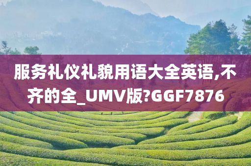 服务礼仪礼貌用语大全英语,不齐的全_UMV版?GGF7876