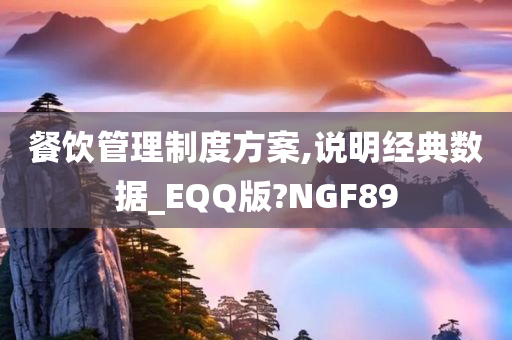 餐饮管理制度方案,说明经典数据_EQQ版?NGF89