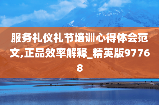 服务礼仪礼节培训心得体会范文,正品效率解释_精英版97768