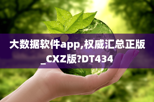 大数据软件app,权威汇总正版_CXZ版?DT434