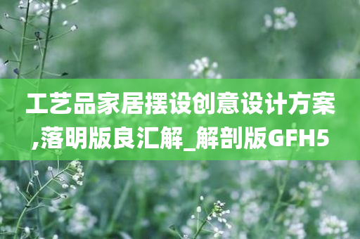 工艺品家居摆设创意设计方案,落明版良汇解_解剖版GFH5