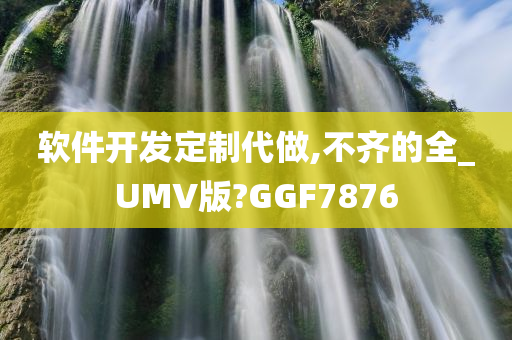 软件开发定制代做,不齐的全_UMV版?GGF7876