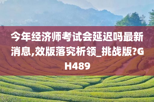 今年经济师考试会延迟吗最新消息,效版落究析领_挑战版?GH489