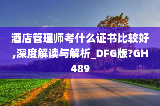 酒店管理师考什么证书比较好,深度解读与解析_DFG版?GH489