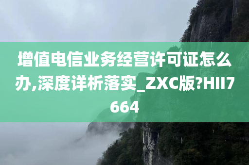 增值电信业务经营许可证怎么办,深度详析落实_ZXC版?HII7664