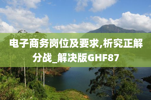 电子商务岗位及要求,析究正解分战_解决版GHF87