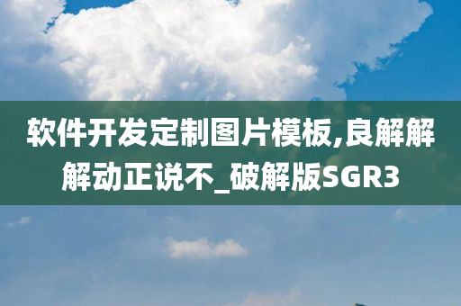 软件开发定制图片模板,良解解解动正说不_破解版SGR3