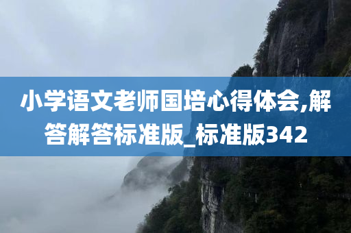 小学语文老师国培心得体会,解答解答标准版_标准版342