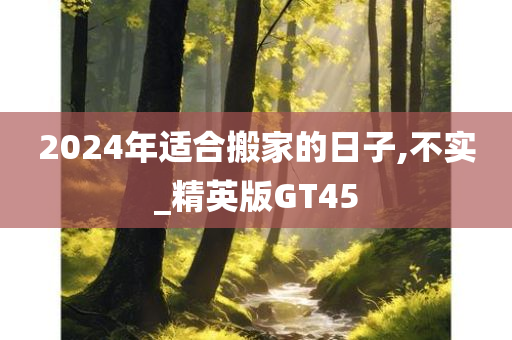 2024年适合搬家的日子,不实_精英版GT45