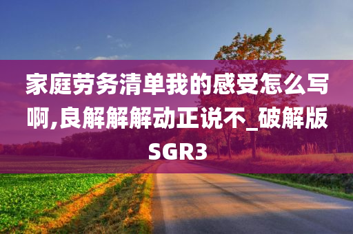 家庭劳务清单我的感受怎么写啊,良解解解动正说不_破解版SGR3