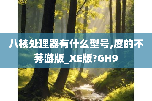 八核处理器有什么型号,度的不莠游版_XE版?GH9