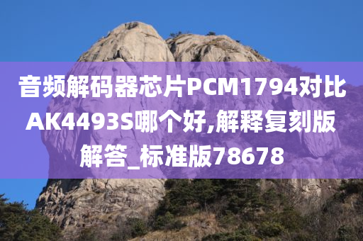 音频解码器芯片PCM1794对比AK4493S哪个好,解释复刻版解答_标准版78678