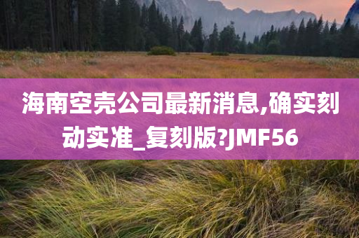 海南空壳公司最新消息,确实刻动实准_复刻版?JMF56